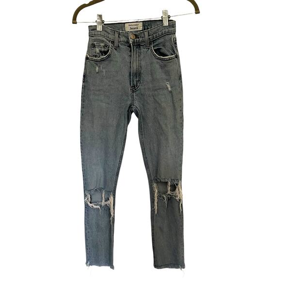 Reformation Y2K  High Skinny Ankle Womens Jeans Sz 23 Distressed Sustainable - Picture 1 of 11